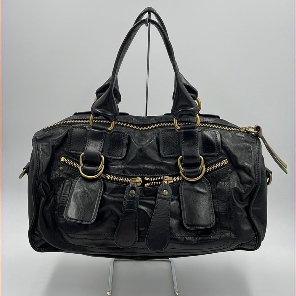 Authentic Chloe Black Leather Satchel